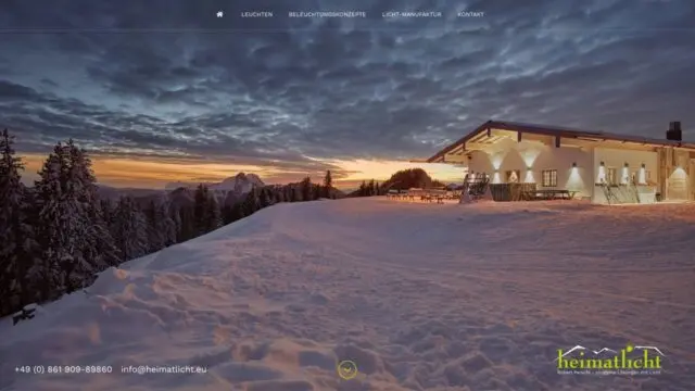 Startseite der Lichtmanufaktur Heimatlicht