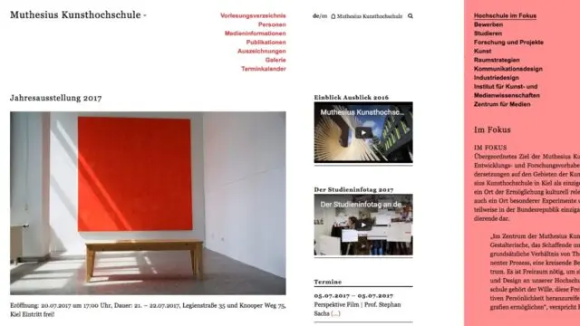 Jahresausstellung 2017 der Muthesius Kunsthochschule