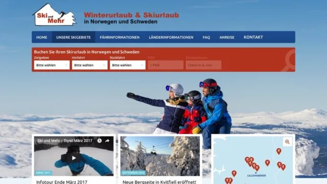 Beispiel der Ski und Mehr Website