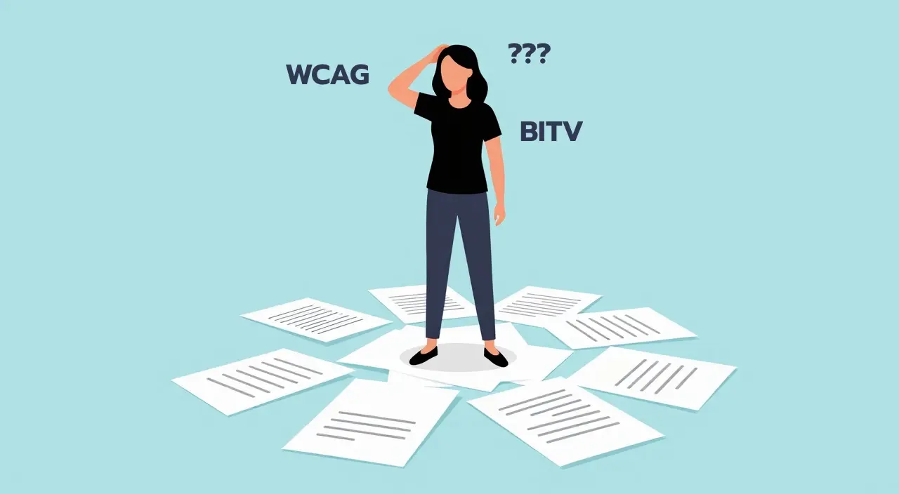 Unterschiede zwischen WCAG, BITV, BGG, EN 301 549 und BFSG