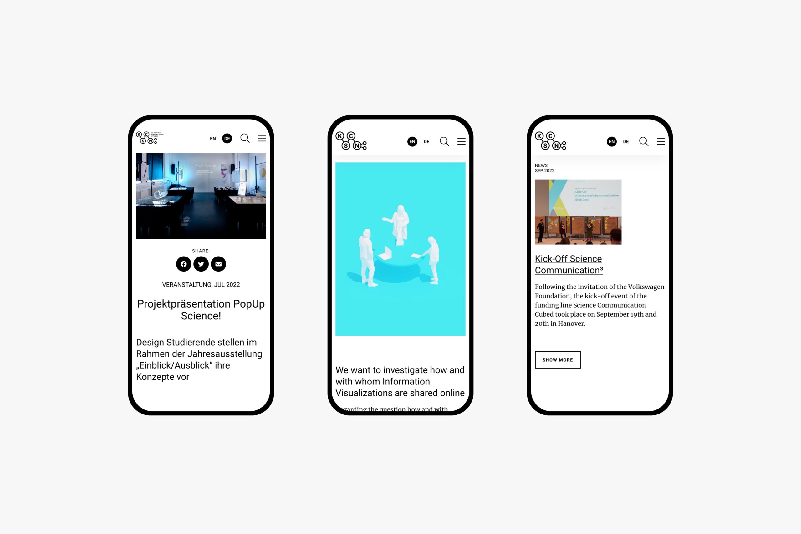 Mobile Ansichten der KSCN